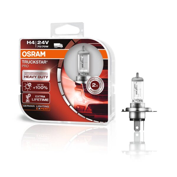 Glühlampe H4 24V 75 70W P43t OSRAM TRUCKSTAR® PRO Next Gen für LKW Nutzfahrzeuge