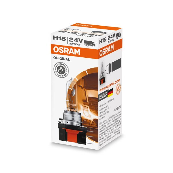 OSRAM ORIGINAL LINE H15 Halogen-Scheinwerferlampen 300/1500lm 20/60W
