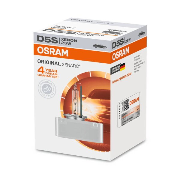 Xenon bulb D5S cardboard folding box OSRAM XENARC® ORIGINAL universal