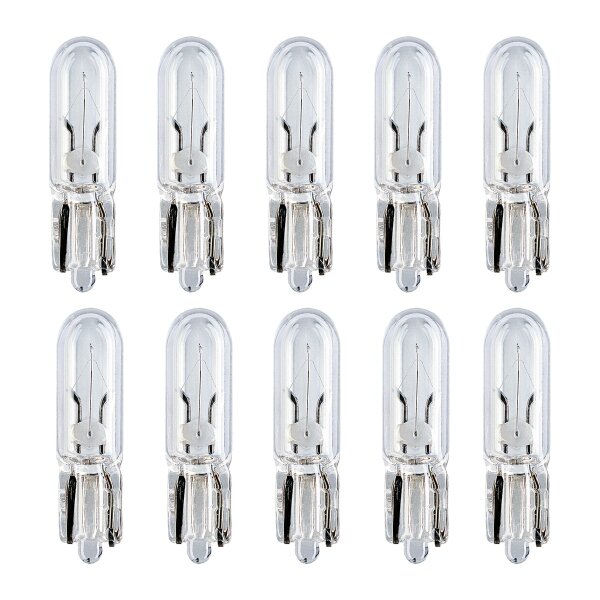 10 Glühlampen 12V mit Glasquetschsockel 18,6lm OSRAM ORIGINAL LINE für PKW