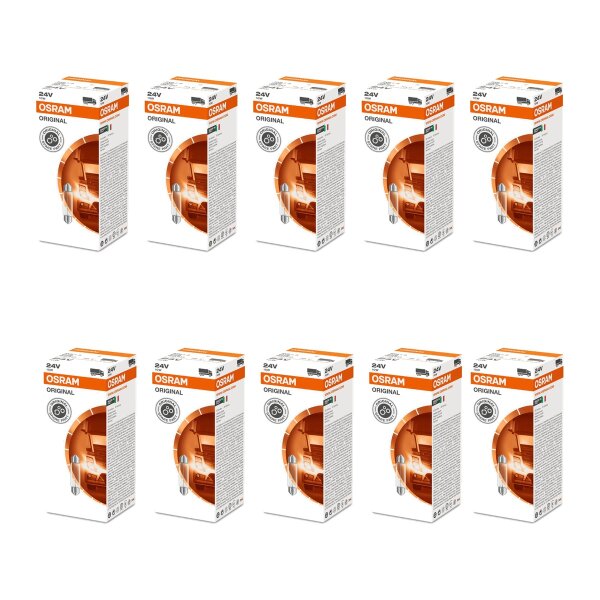 10 Glühlampen 24V Licht-Expertise OSRAM ORIGINAL FESTOON passend für diverse PKW