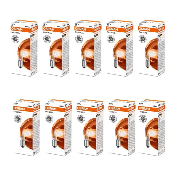 10 Glühlampen 80lm OSRAM ORIGINAL MINIWATT passend für diverse PKW