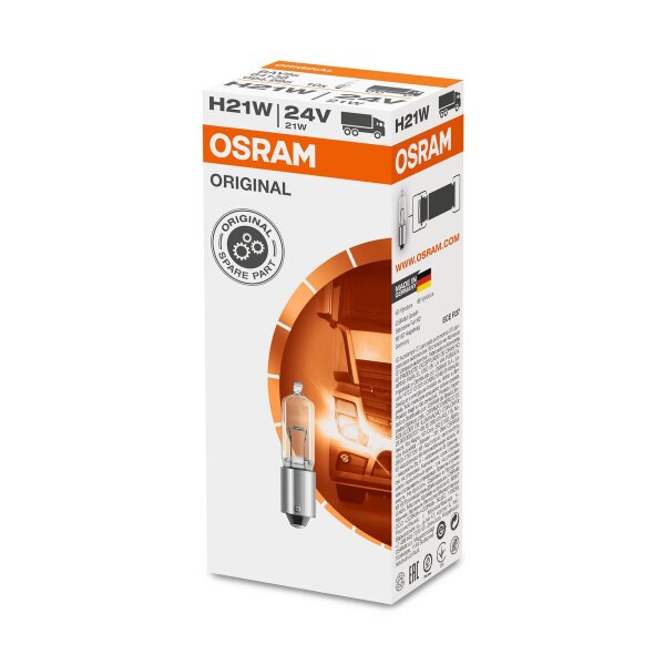 10 bulbs W21W 24V OSRAM ORIGINAL LINE suitable for various cars