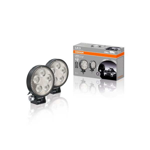 2 OSRAM LEDriving ROUND OFF ROAD LED auxiliary headlights Spot 550lm