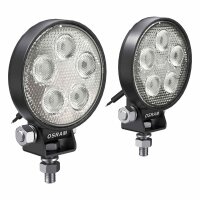 2 auxiliary spotlights LED 8W screwed 550 lmOSRAM Round...