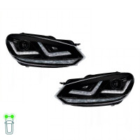 Headlight set LED OSRAM LEDriving XENARC black for Golf...