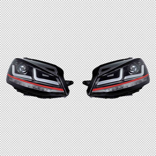 Headlight set LED OSRAM LEDriving suitable for Golf VII GTI +200% brighter