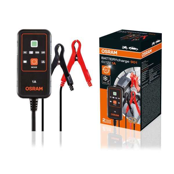 OSRAM BATTERYcharge 901 vehicle battery maintenance device 6V&12V battery charger