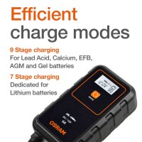 Battery charger 6-12V 1.5m cable OSRAM BATTERYcharge 906 for car and motorbike