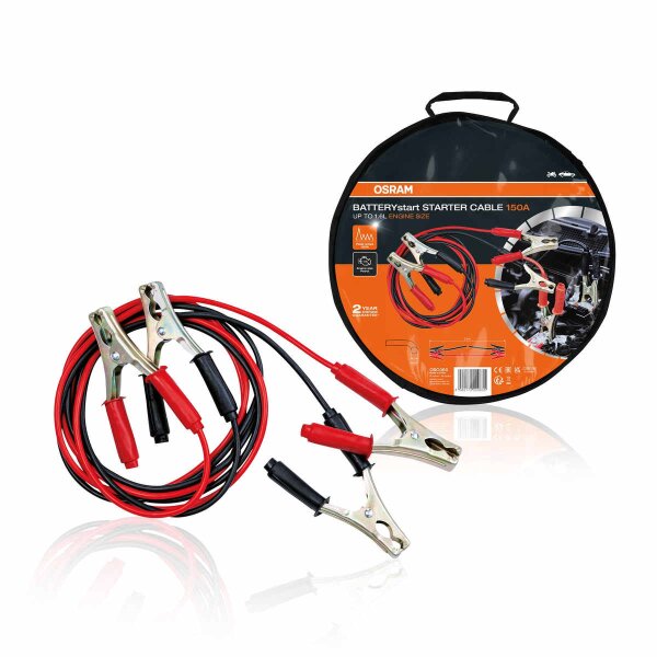 Jumper cable 2.5m max. 150 A 250 cm OSRAM for petrol and diesel engines