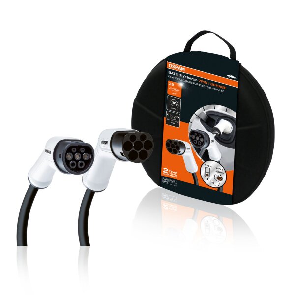 Ladekabel für Elektrofahrzeuge 32 A Ladestecker Typ2 OSRAM 5m 3-phasig
