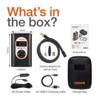 Air compressor Tyre pump up to digital display 12V OSRAM TYREinflate 4000