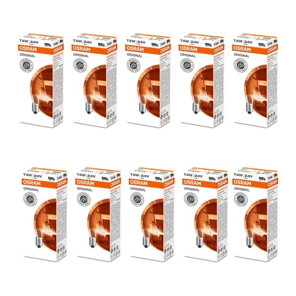 10 Bulbs T4W 24V Light Expertise OSRAM ORIGINAL LINE suitable for various cars
