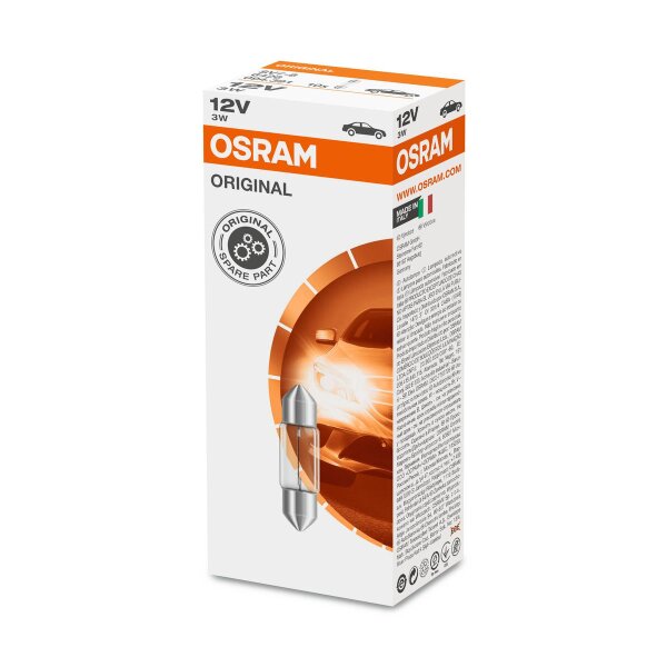 10 Glühlampen 12V OSRAM ORIGINAL LINE passend für diverse PKW