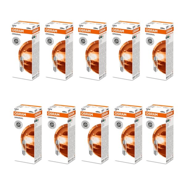 10 Glühlampen 12V Licht-Expertise OSRAM ORIGINAL LINE passend für diverse PKWs