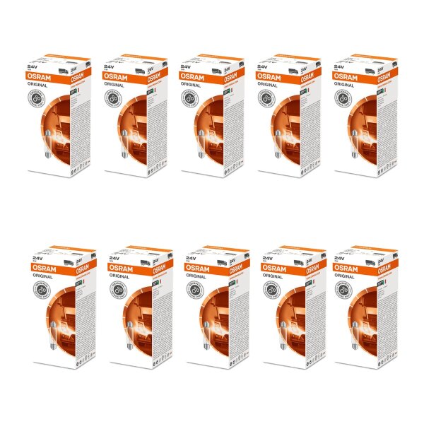 10 Bulbs 24V Light Expertise OSRAM ORIGINAL FESTOON suitable for various cars