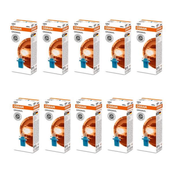 10 Glühlampen 12V 6,4lm OSRAM ORIGINAL PLASTIC passend für diverse PKW