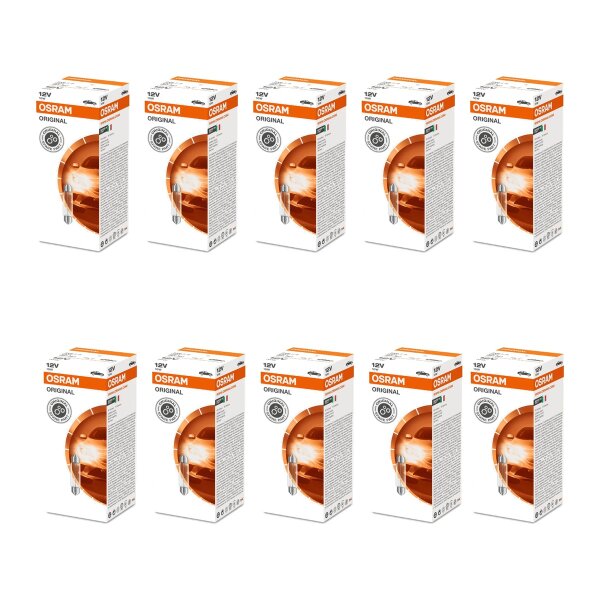 10 Glühlampen 12V 100lm OSRAM ORIGINAL FESTOON passend für diverse PKW