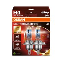 2 OSRAM NIGHT BREAKER 220 H4 Halogen-Scheinwerferlampen...