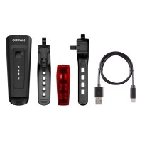 Bicycle light set LED 3.7V 6,300K 100lm OSRAM...