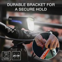 Bicycle light set LED 3.7V 6,300K 100lm OSRAM rechargeable cool white