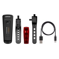 Bicycle light set LED 3.7V 5,400K 110lm OSRAM...