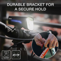 Bicycle light set LED 3.7V 5,400K 110lm OSRAM rechargeable cool white