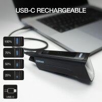 Bicycle light set LED 3.7V 5,400K 110lm OSRAM rechargeable cool white