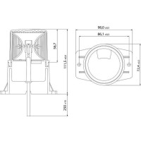 Flashing beacon 80 V LED yellow (amber) HELLA