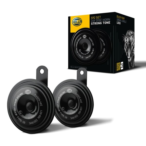 Horn 24 V 72 W 113 dBA Tiefton HELLA für TERBERG-BENSCHOP