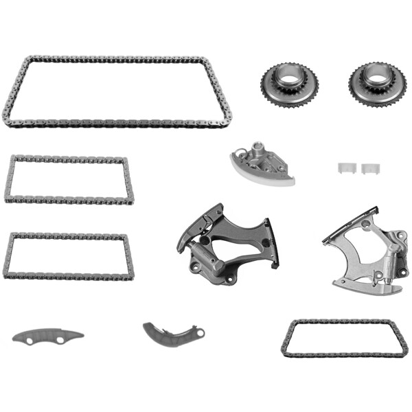 Timing Chain Kit for Oil Pump with intermediate shaft sprocket PARTSTEC for AUDI