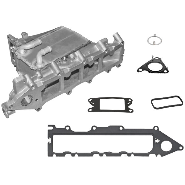 Exhaust Gas Recirculation Cooler water-cooled with seals PARTSTEC for AUDI A3