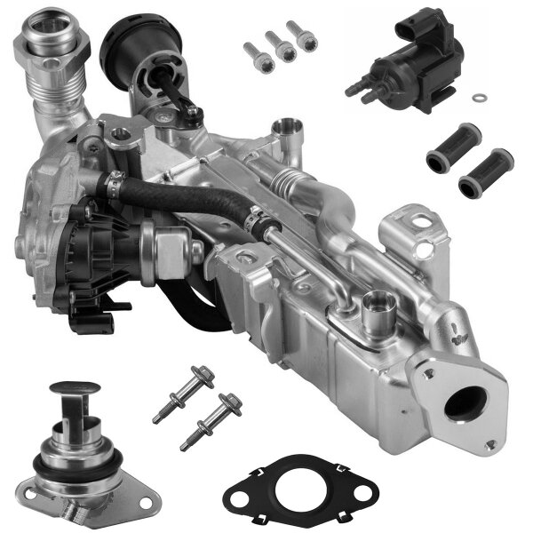 AGR-Modul elektrisch mit Rohrstutzen PARTSTEC passend für u.a. BMW 5er