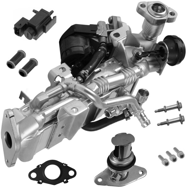 EGR Module electric with pipe socket PARTSTEC suitable for BMW 5 Series