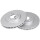 2 brake discs ventilated Ø 300 mm 28 mm A.B.S. for MB E-CLASS and others