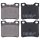 Brake pad set without wear sensor 16 mm A.B.S. for PEUGEOT 406 and others