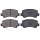 Brake pad set with wear warning 15.6 mm A.B.S. for SUZUKI WAGON and others