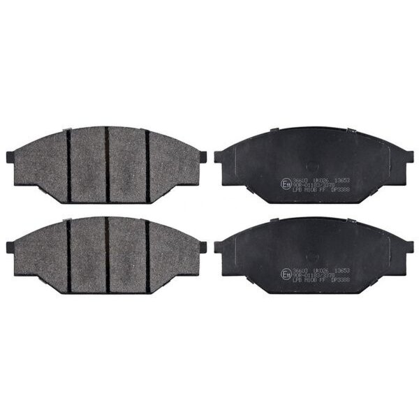 Brake pad set without wear sensor 15.6 mm A.B.S. for TOYOTA HIACE and others