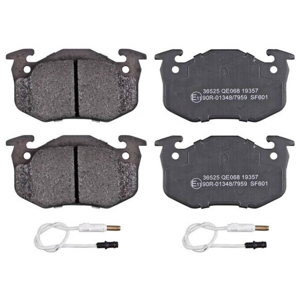 Brake pad set incl. wear warning contact 15 mm A.B.S. for e.g. RENAULT TWINGO