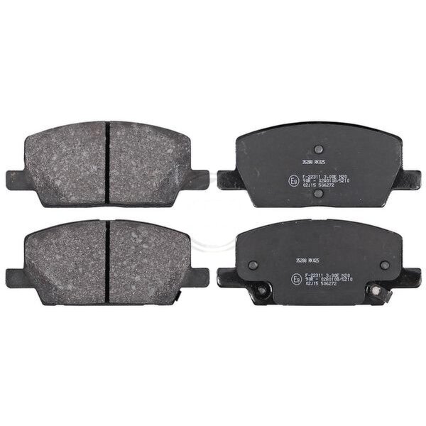 Brake pad set with wear warning 19.1 mm A.B.S. for e.g. OPEL INSIGNIA