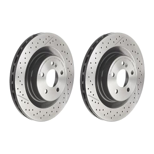 2 brake discs perforated Ø 330 mm 26 mm BREMBO for MB C-CLASS and others