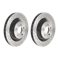 2 brake discs perforated Ø 330 mm 26 mm BREMBO for...