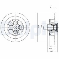 Bremsscheiben DELPHI für RENAULT CLIO III