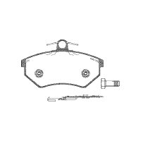 Brake pad set discs 19.4 mm TRISCAN IAM-Expertise for VW...