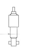 Shock Absorber front axle gas pressure telescopic KYB suitable for e.g. NISSAN