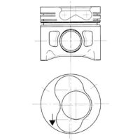 Piston for cylinder 3-4 79.51mm KOLBENSCHMIDT for AUDI A3
