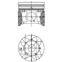 Piston trapezoidal connecting rod 75mm KOLBENSCHMIDT for...