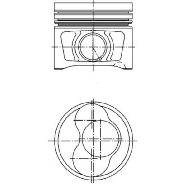 Kolben für Zylinder 3-4 Trapezpleuel 81,01mm KOLBENSCHMIDT für AUDI A3
