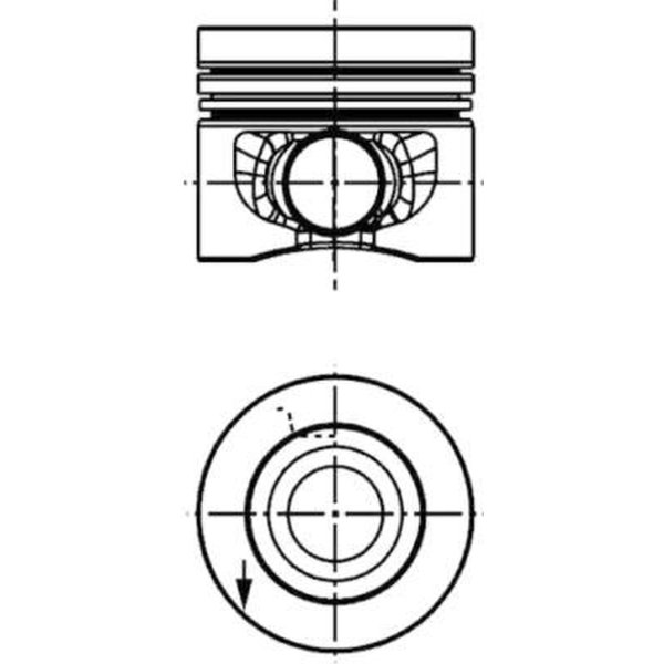 Piston trapezoidal connecting rod 81.01mm KOLBENSCHMIDT for AUDI A1