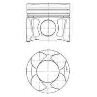 Kolben Trapezpleuel 83,4mm KOLBENSCHMIDT für ALFA...